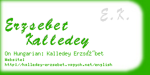 erzsebet kalledey business card